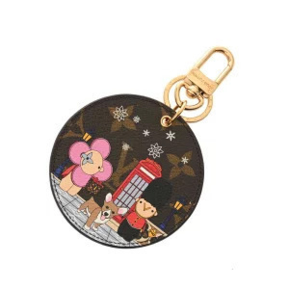 Louis Vuitton Monogram Portefeuille Illustr Vivienne Brown Canvas Keychain